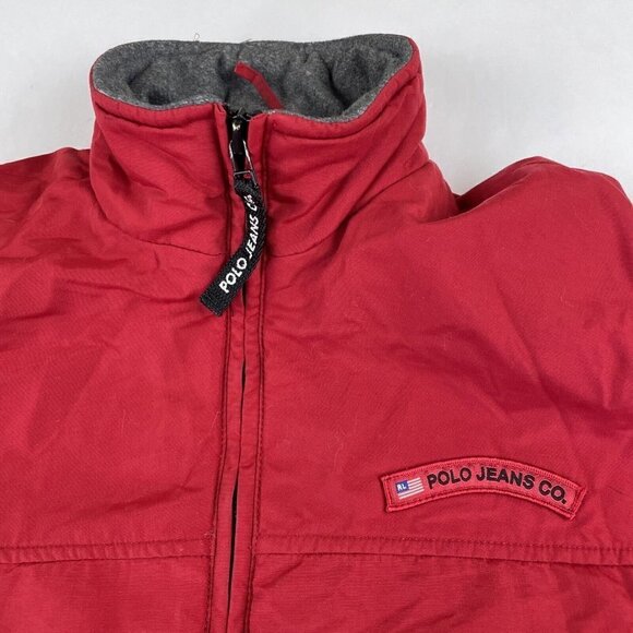 Ralph Lauren Polo Jeans Co Jacket Men’s M Nylon Shell Fleece Lined Winter Coat - Picture 9 of 12